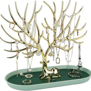 Antlers Jewelry Display Stand,Tree Tower Rack Hanging Organizer for Ring Earrings Necklace Bracelet