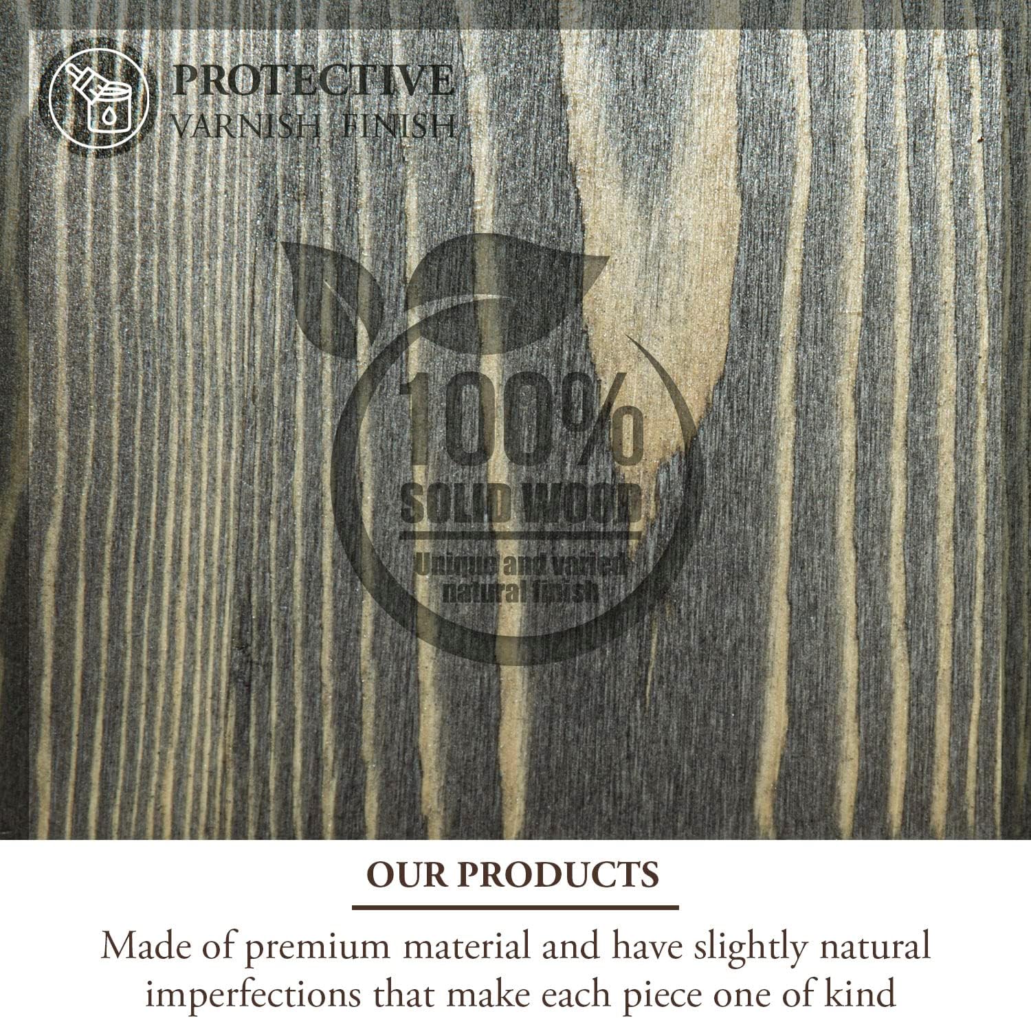 MyGift 4 Piece Set Vintage Gray Solid Wood and Industrial Black Metal Wire Napkin Holder and Spice Rack with 3 Glass Shakers for Salt, Pepper, or Seasonings - Image 2