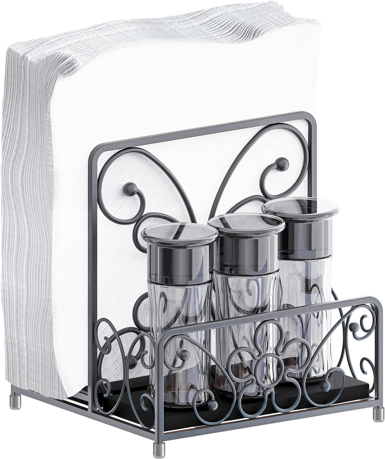 Napkin Holder - Napkin Holders for Kitchen Table, Napkin Salt Pepper Holders for Tables, Salt and Pepper Napkin Holder, Napkin Holders for Tables Bulk, Salt and Pepper Caddy, Table Decor