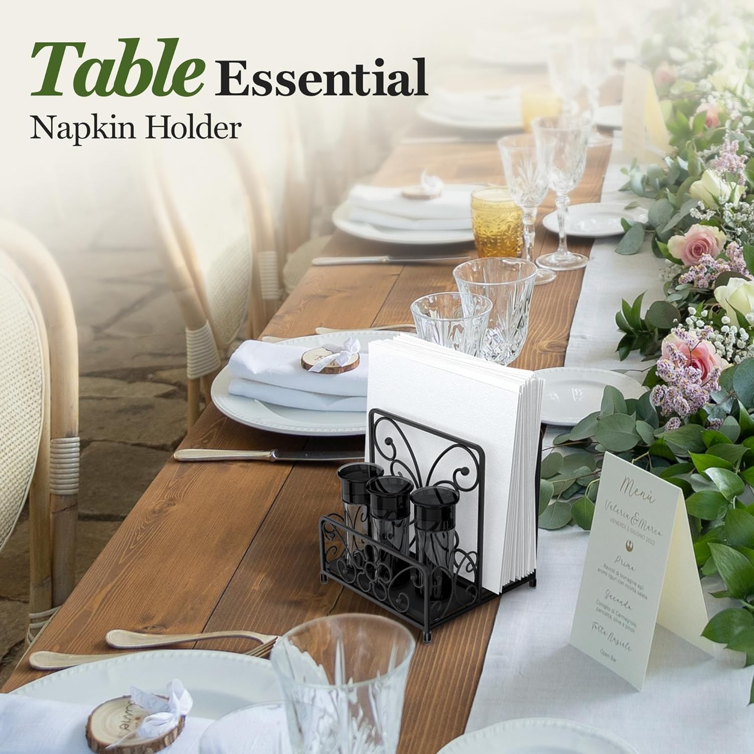 Napkin Holder - Napkin Holders for Kitchen Table, Napkin Salt Pepper Holders for Tables, Salt and Pepper Napkin Holder, Napkin Holders for Tables Bulk, Salt and Pepper Caddy, Table Decor - Image 6