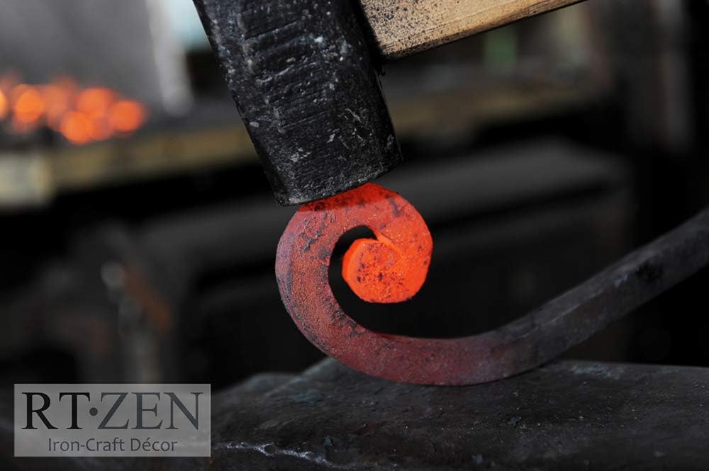 RTZEN Curtain Holders for Wall - Farmhouse Curtain Hooks for Drapes - Creative Black Curtain Tiebacks - Wrought Iron Drapery Curtain Holdbacks - Unique Metal Tie Backs for Curtains - 2 Pcs - Image 9